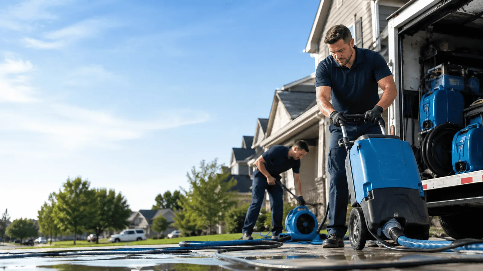 Dehumidification being performed in Mechanicsburg, OH